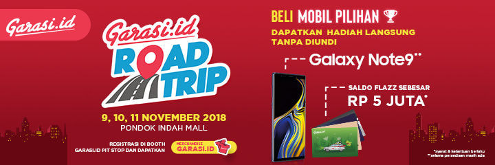 Besok Garasi.id Road Trip Kasih Hadiah Langsung Galaxy Note 9 dan Flazz Card 5 Juta Event Garasi.id