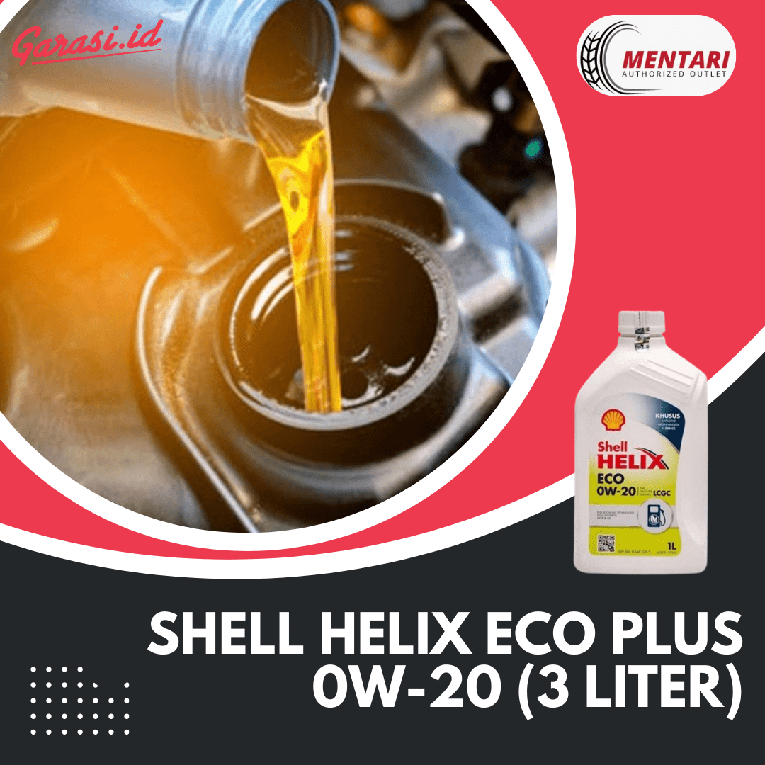 Paket Shell Helix Eco Plus 0W-20 3 Liter