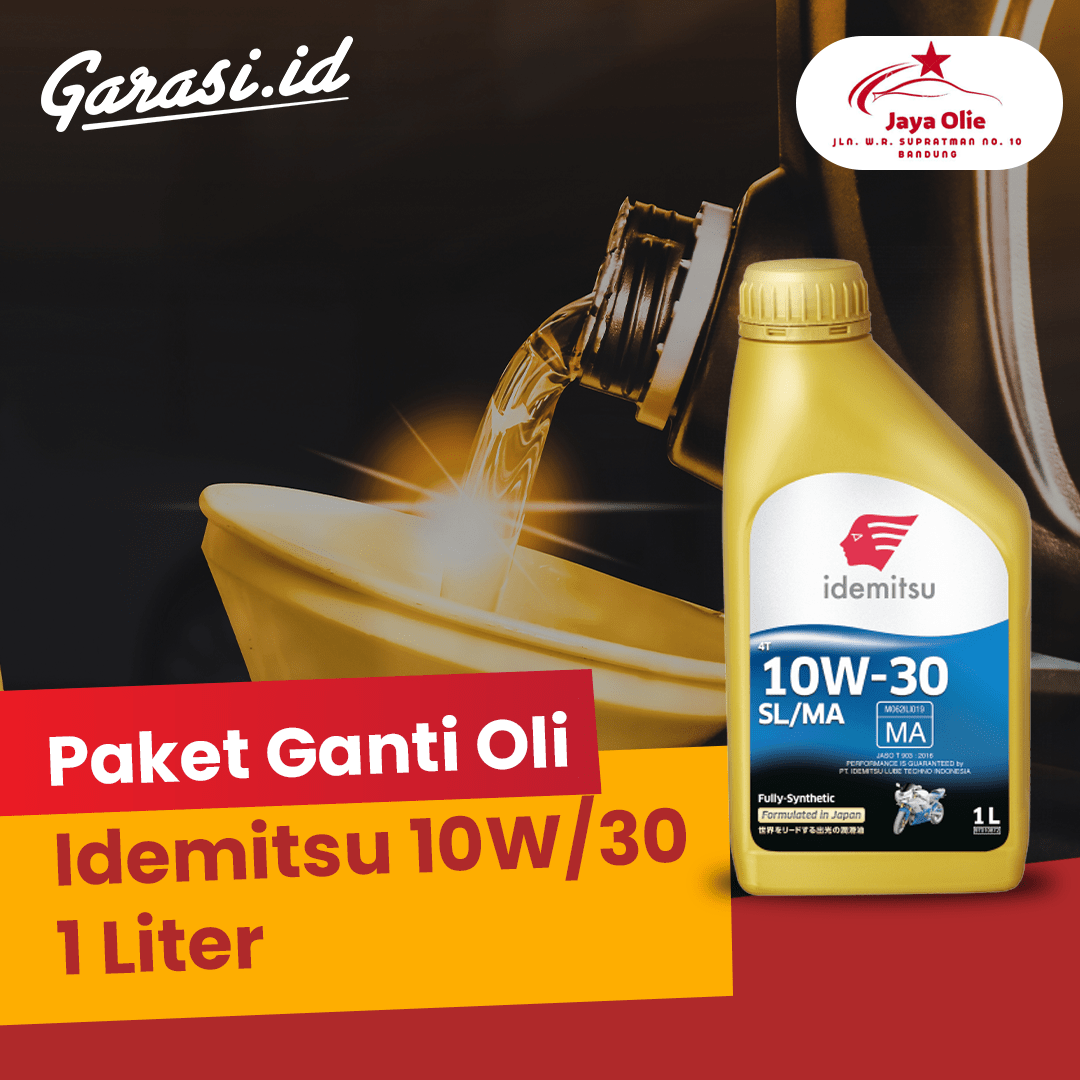 Paket Ganti Oli Idemitsu 10W/30 1 Liter