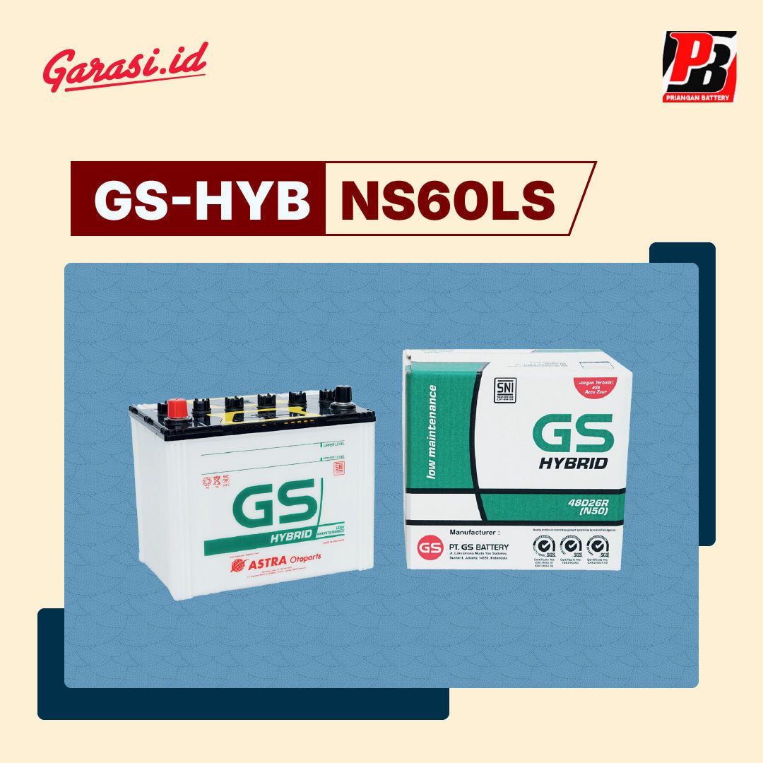 GANTI AKI MOBIL GS-HYB NS60LS