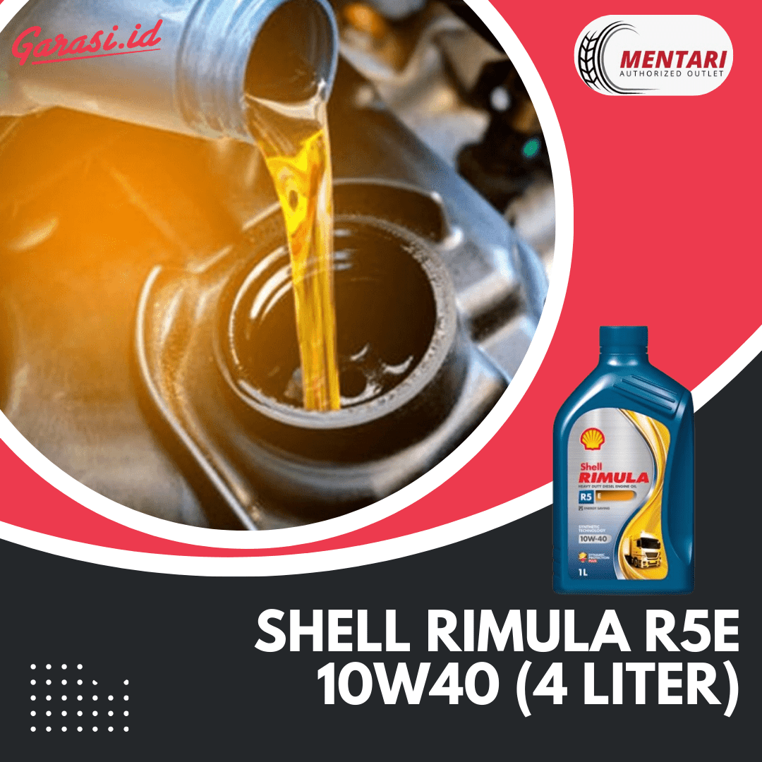 Paket Shell Rimula R5E 10W40 4 Liter