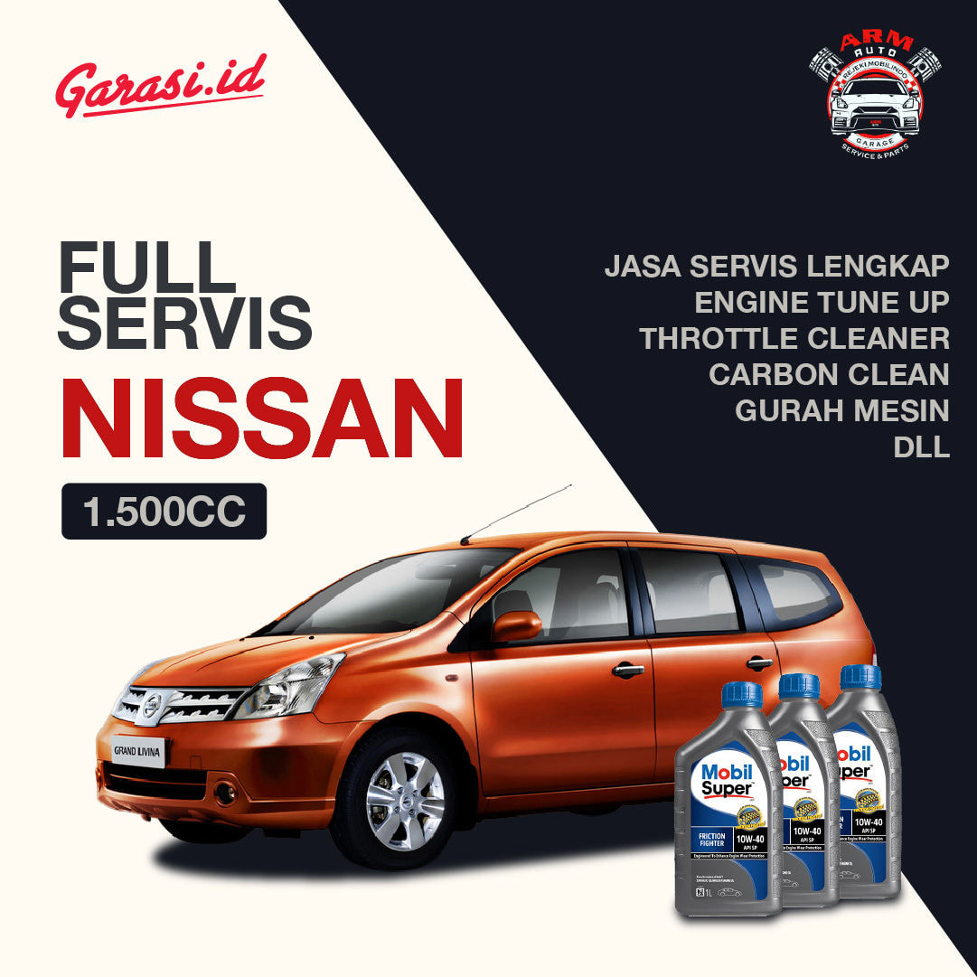 Paket Full Service Mobil Nissan 1.500 CC