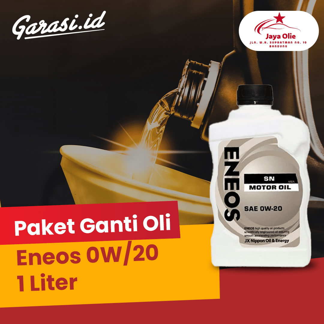 Paket Ganti Oli Eneos 0W/20 1 Liter
