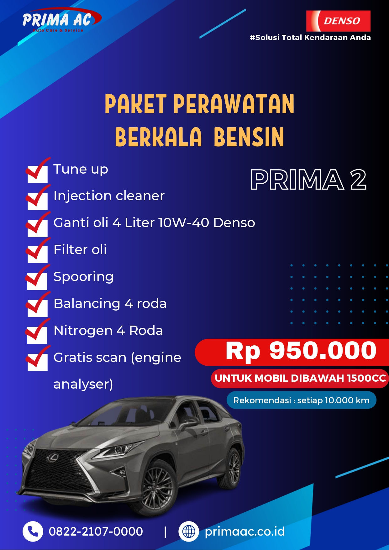 Paket Perawatan Berkala  Bensin (PRIMA 2)