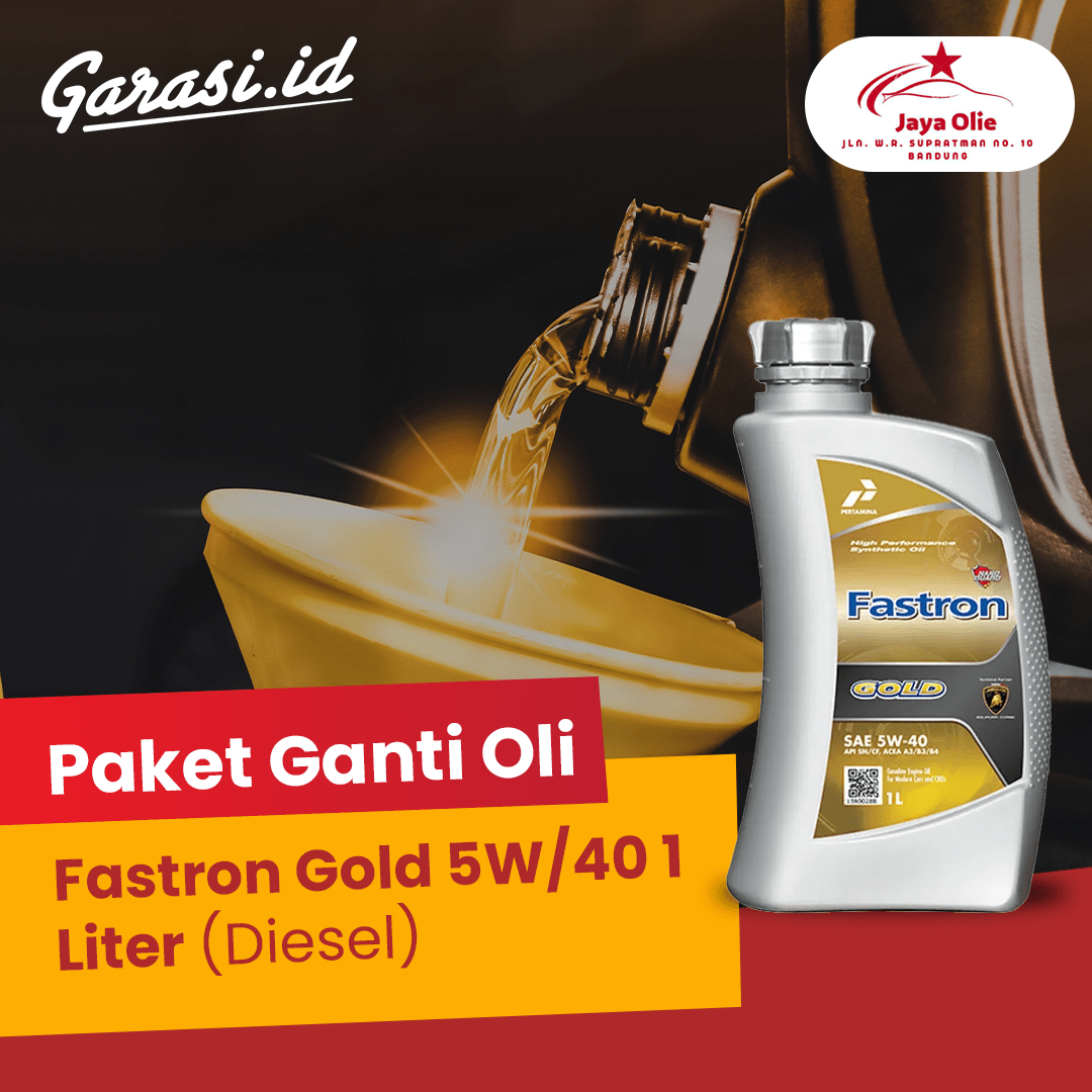 Paket Ganti Oli Fastron Gold 5W/40 1 Liter (DIesel)