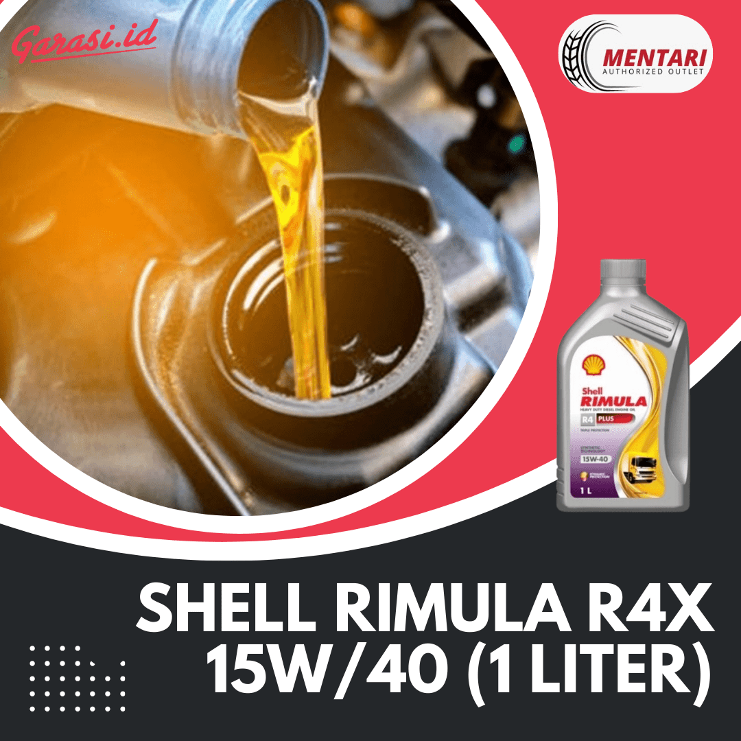 Paket Shell Rimula R4X 15W/40 1 Liter