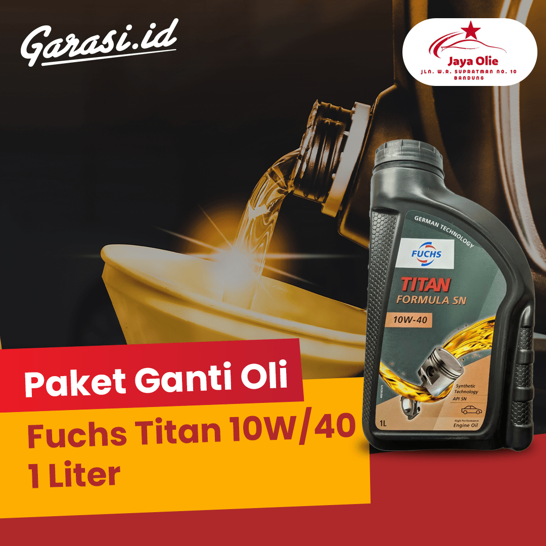 Paket Ganti Oli Fuchs Titan 10W/40 1 Liter