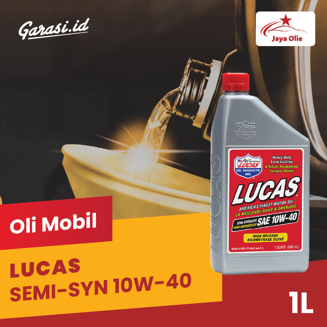 Paket Ganti Oli Lucas 10W/40 Semi Synthetic 1 Liter