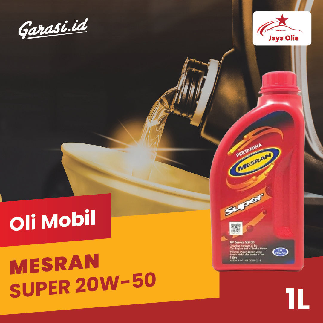 Paket Ganti Oli Mesran Super 20W/50 1 Liter