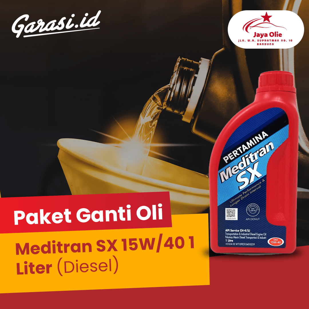 Paket Ganti Oli Meditran SX 15W/40 1 Liter (DIesel)