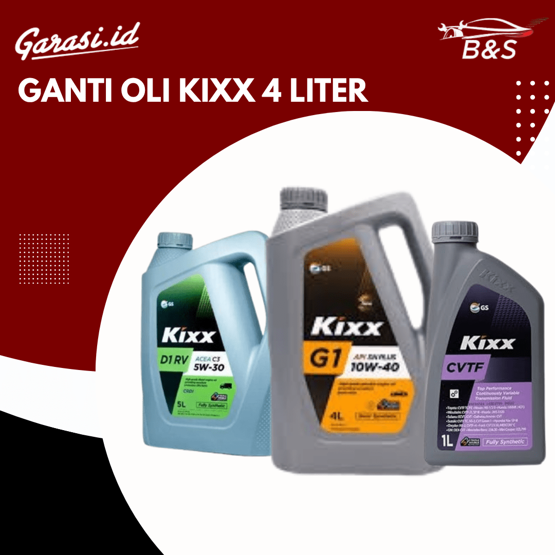 Ganti Oli KIXX 4 liter (Surabaya)