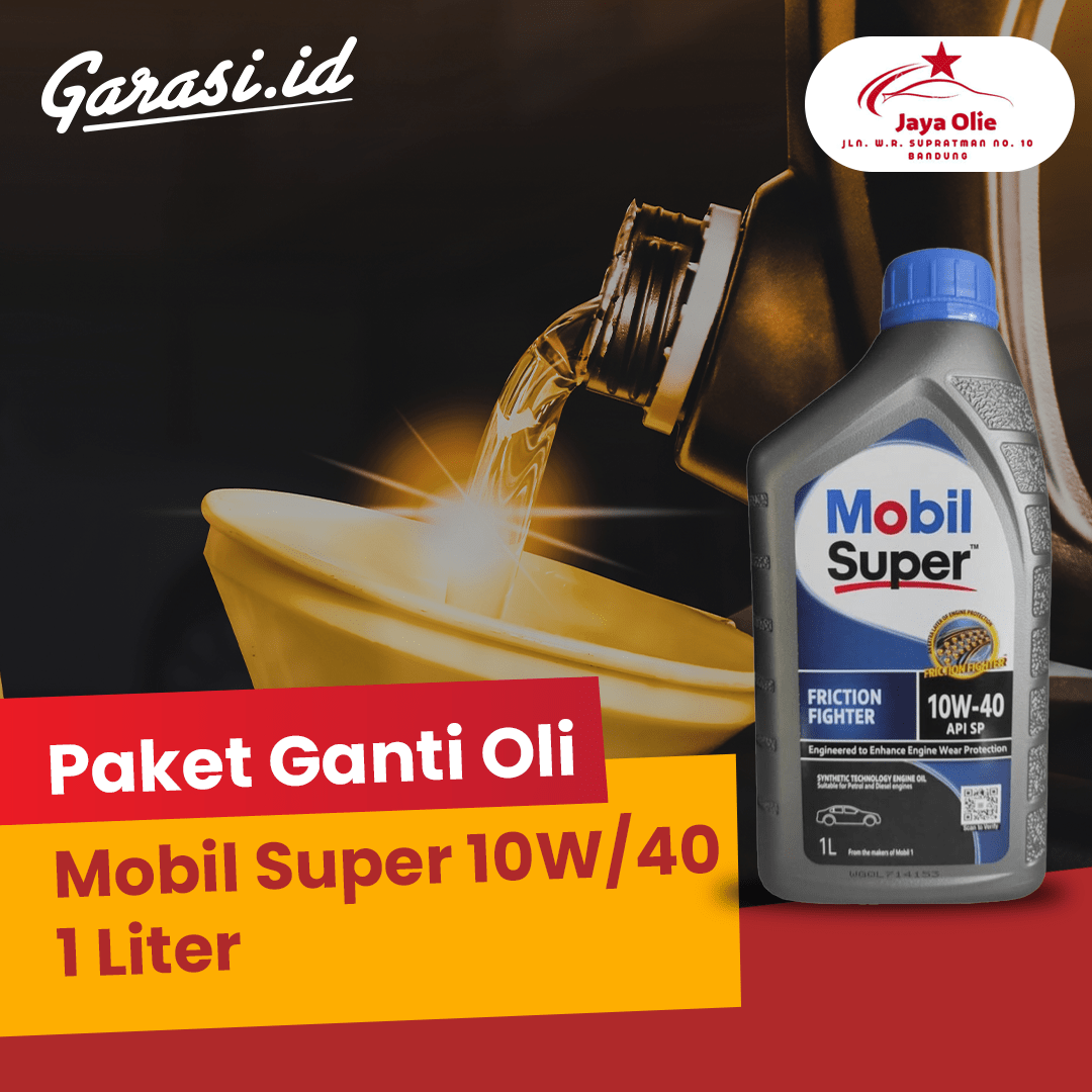 Paket Ganti Oli Mobil Super 10W/40 1 Liter