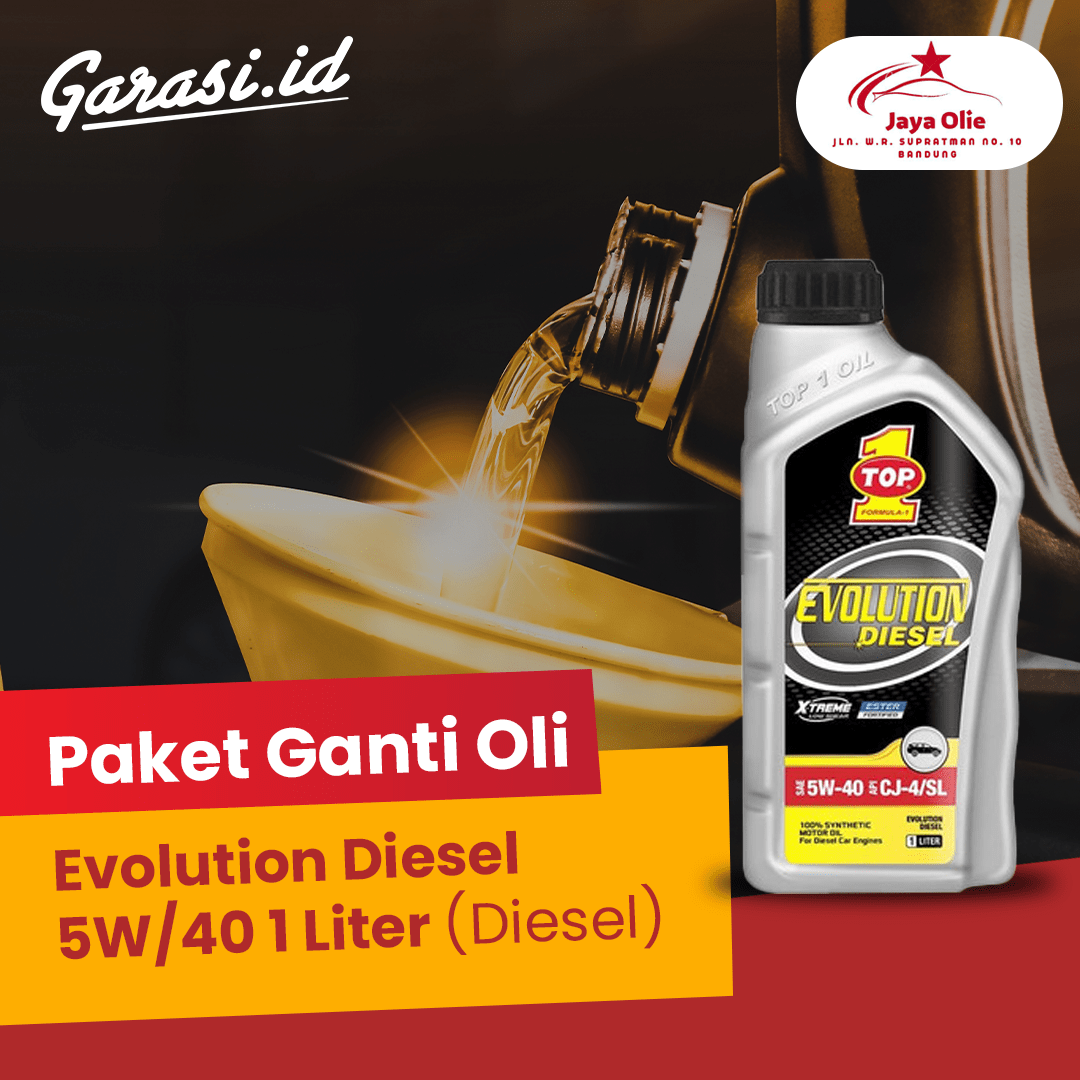 Paket Ganti Oli  Evolution Diesel 5W/40 1 Liter (DIesel)