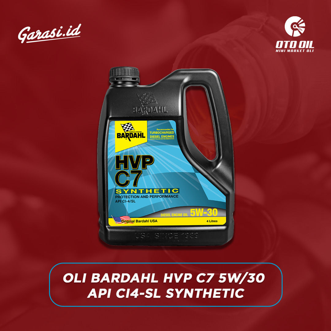 Oli Bardahl HVP C7 5W/30 API CI4-SL Synthetic