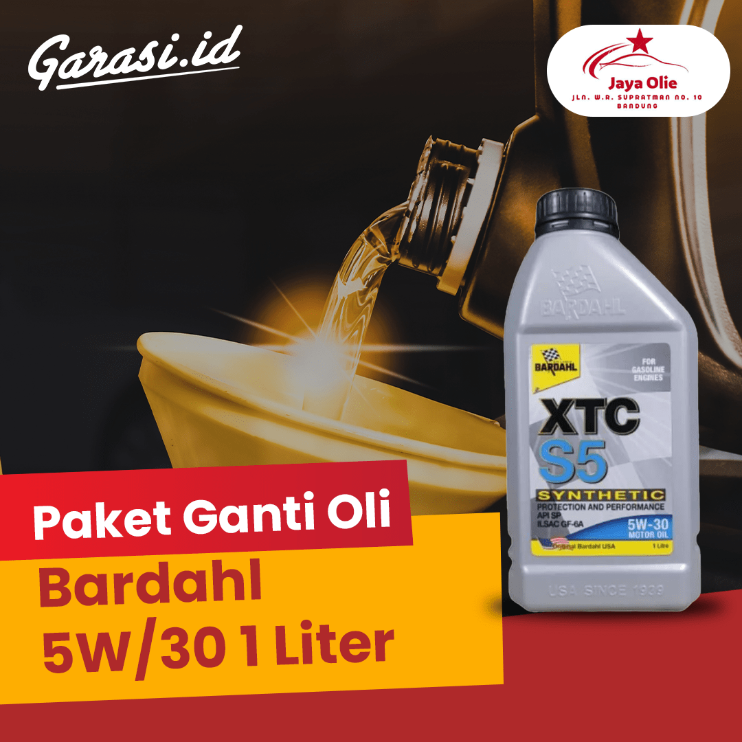 Paket Ganti Oli Bardahl 5W/30 1 Liter