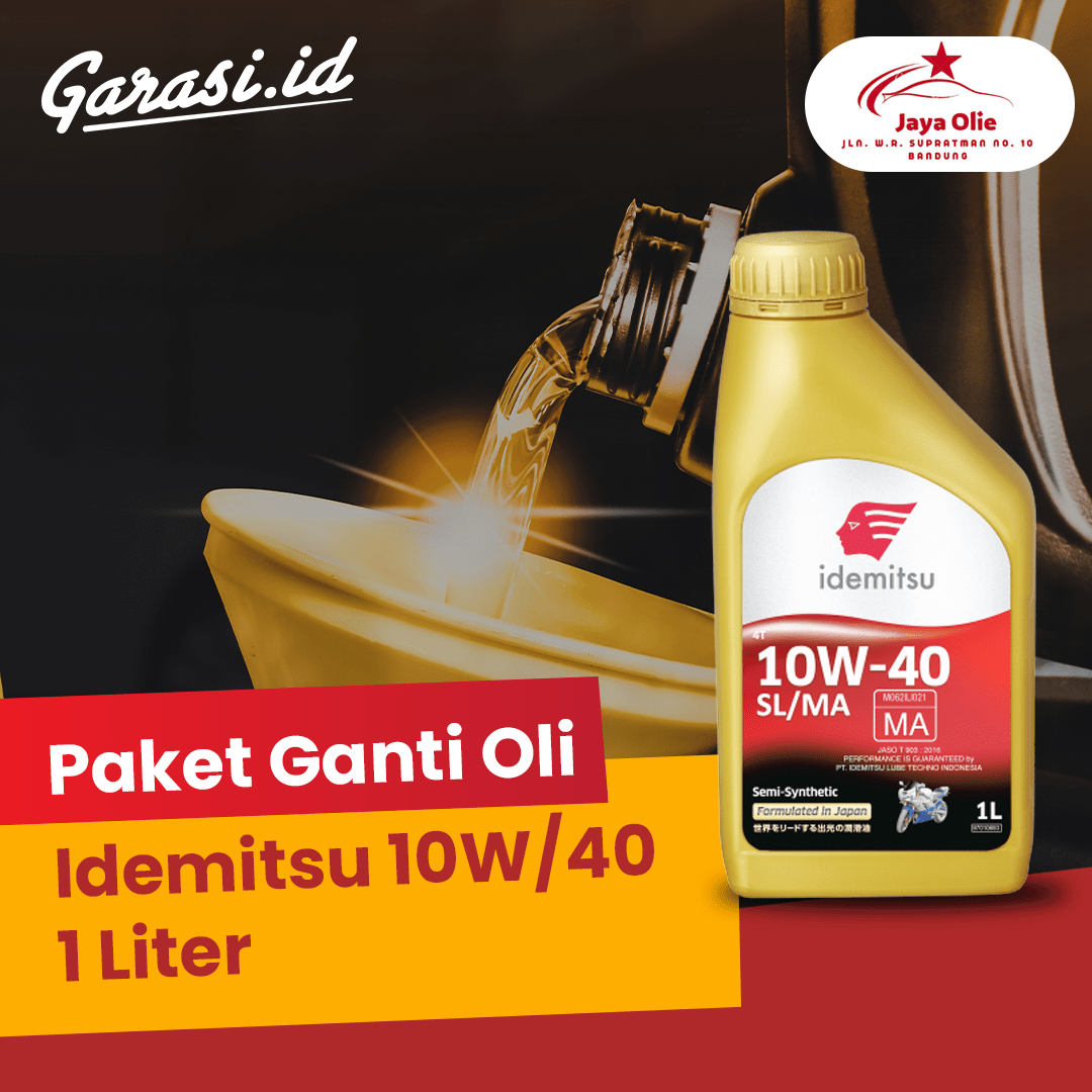 Paket Ganti Oli Idemitsu 10W/40 1 Liter