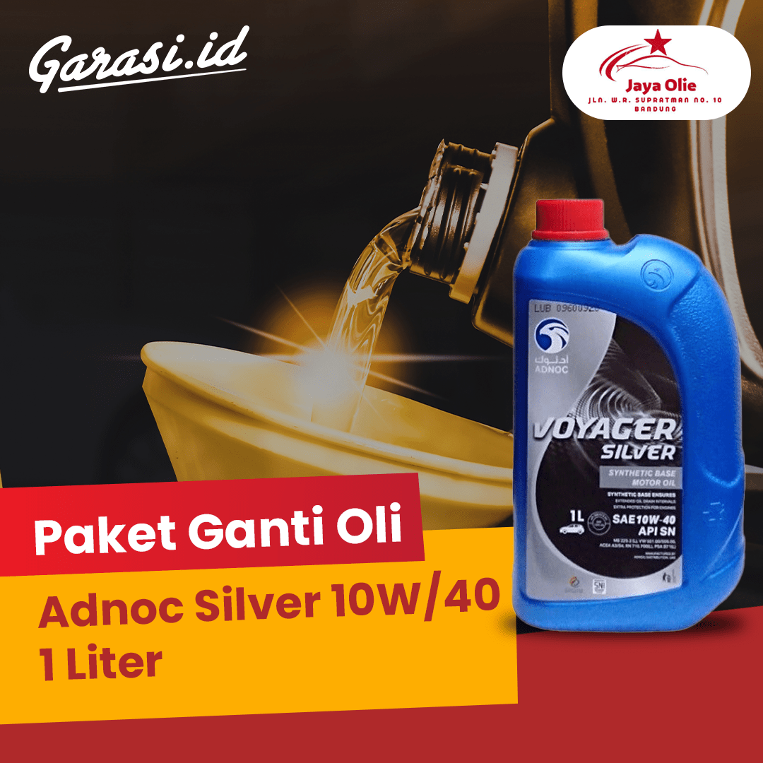 Paket Ganti Oli Adnoc Silver 10W/40 1 Liter