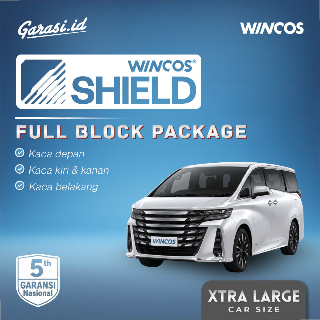 Kaca Film Wincos Full block - Xtra Large Car BMW X7, BYD Denza D9, Toyota Alphard, Hiace, Velfire, Voxy