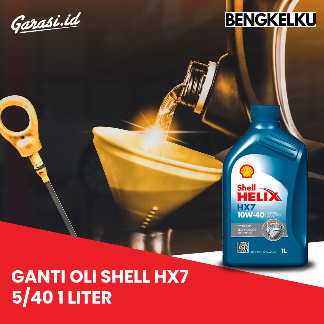 Paket Ganti Oli SHELL Helix HX7 5/40 (1 Galon)