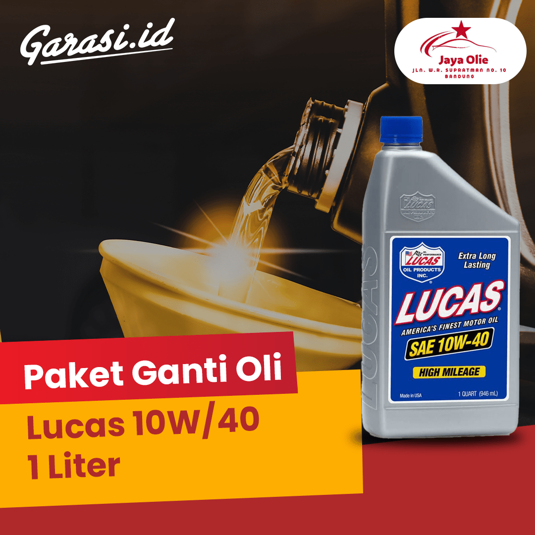 Paket Ganti Oli Lucas 10W/40 1 Liter