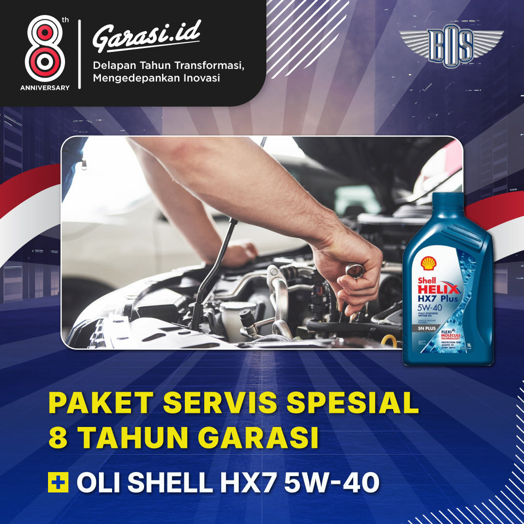 Paket Spesial Tune Up dan Oli Shell HX7 5W-40