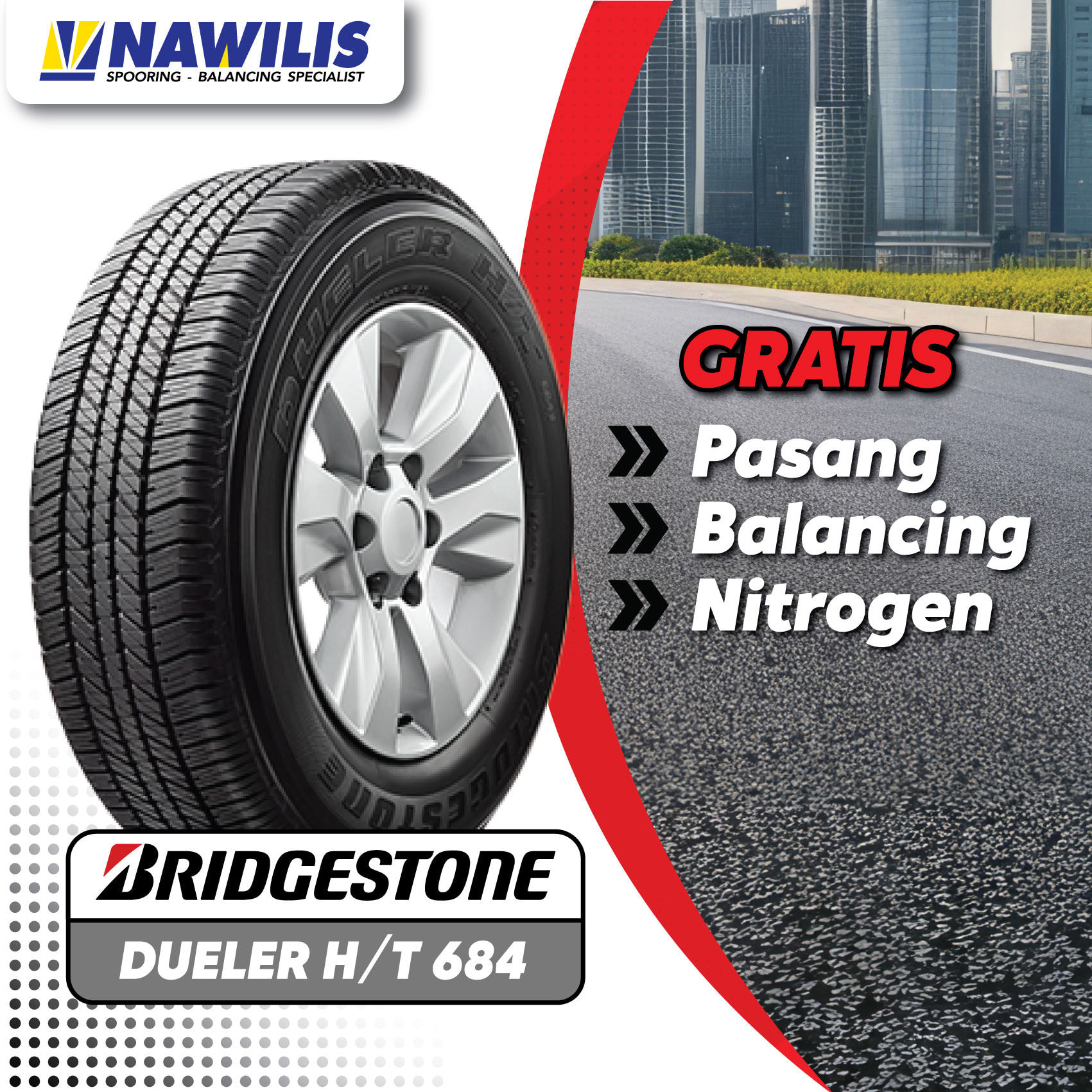 Ban Bridgestone Dueler 265/65 HR17 D684