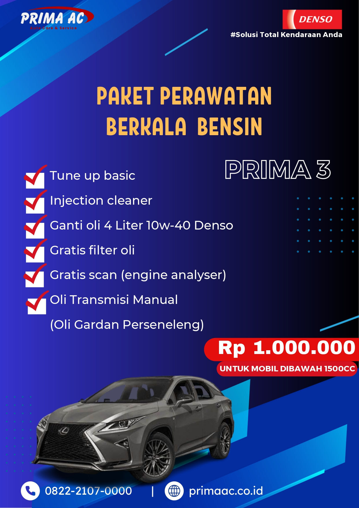 Paket Perawatan Berkala Bensin (PRIMA 3)