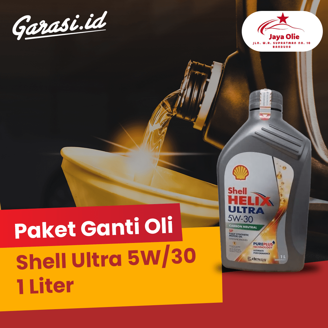 Paket Ganti Oli Shell Ultra 5W/30 1 Liter