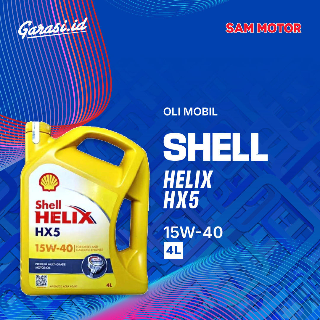 Paket Ganti Oli Shell Helix HX5 15W/40 4L