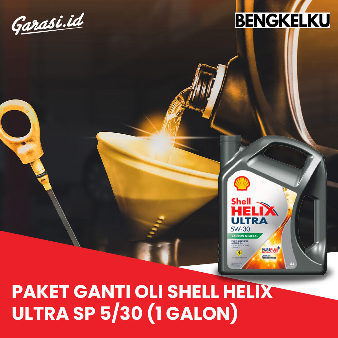 Paket Ganti Oli SHELL Helix Ultra SP 5/30 (1 Galon)