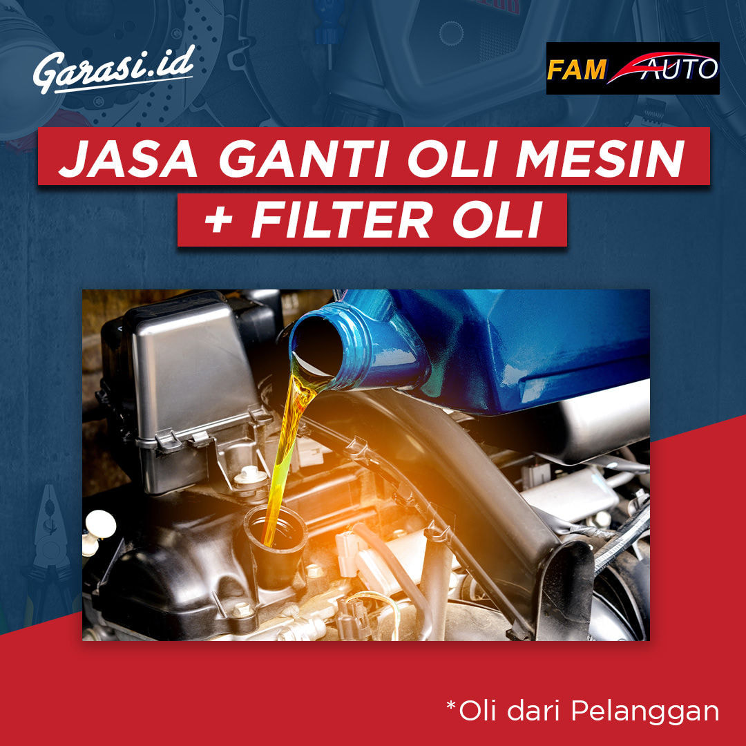 Jasa Ganti Oli Mesin + Filter Oli (Oli Bawa Sendiri)