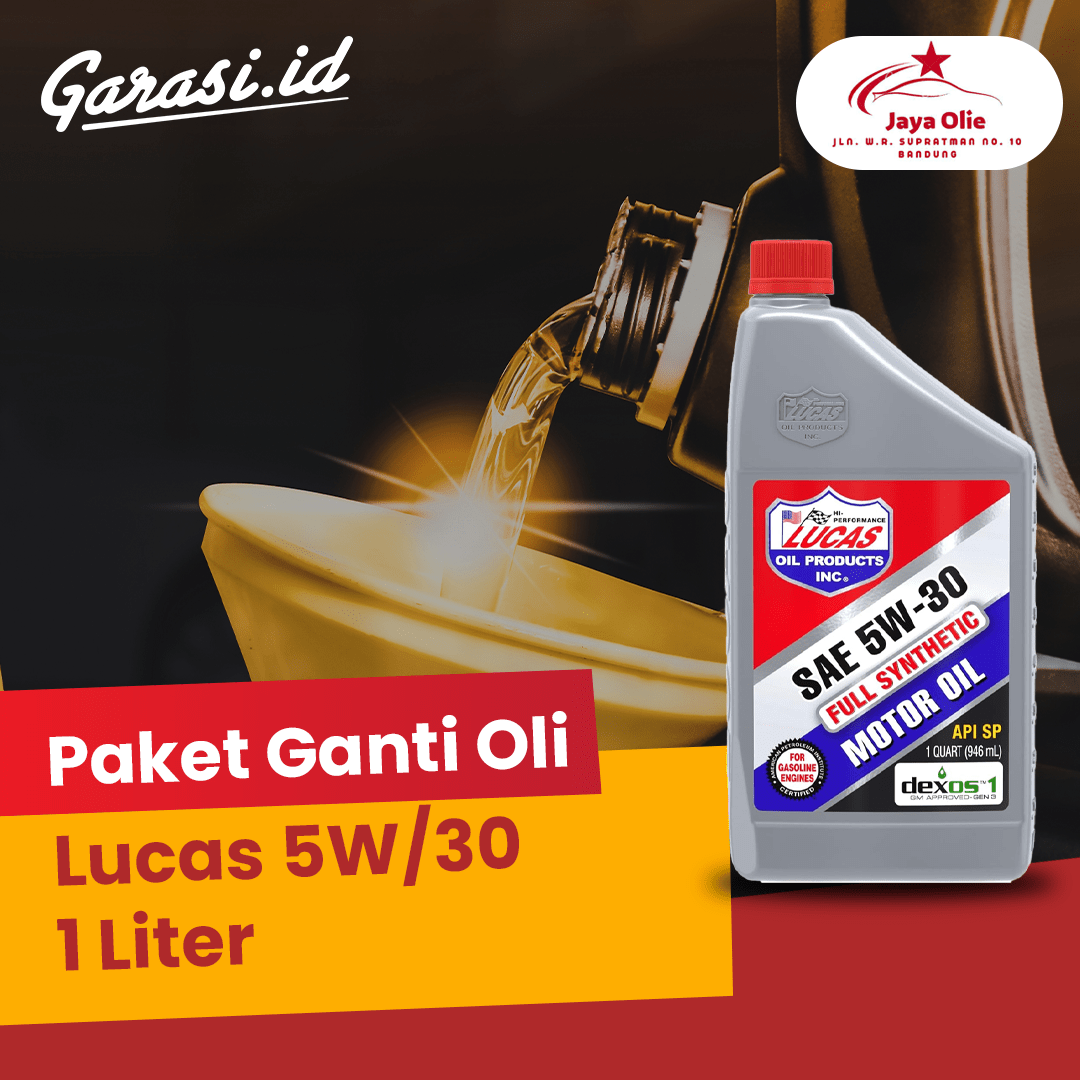 Paket Ganti Oli Lucas 5W/30 1 Liter