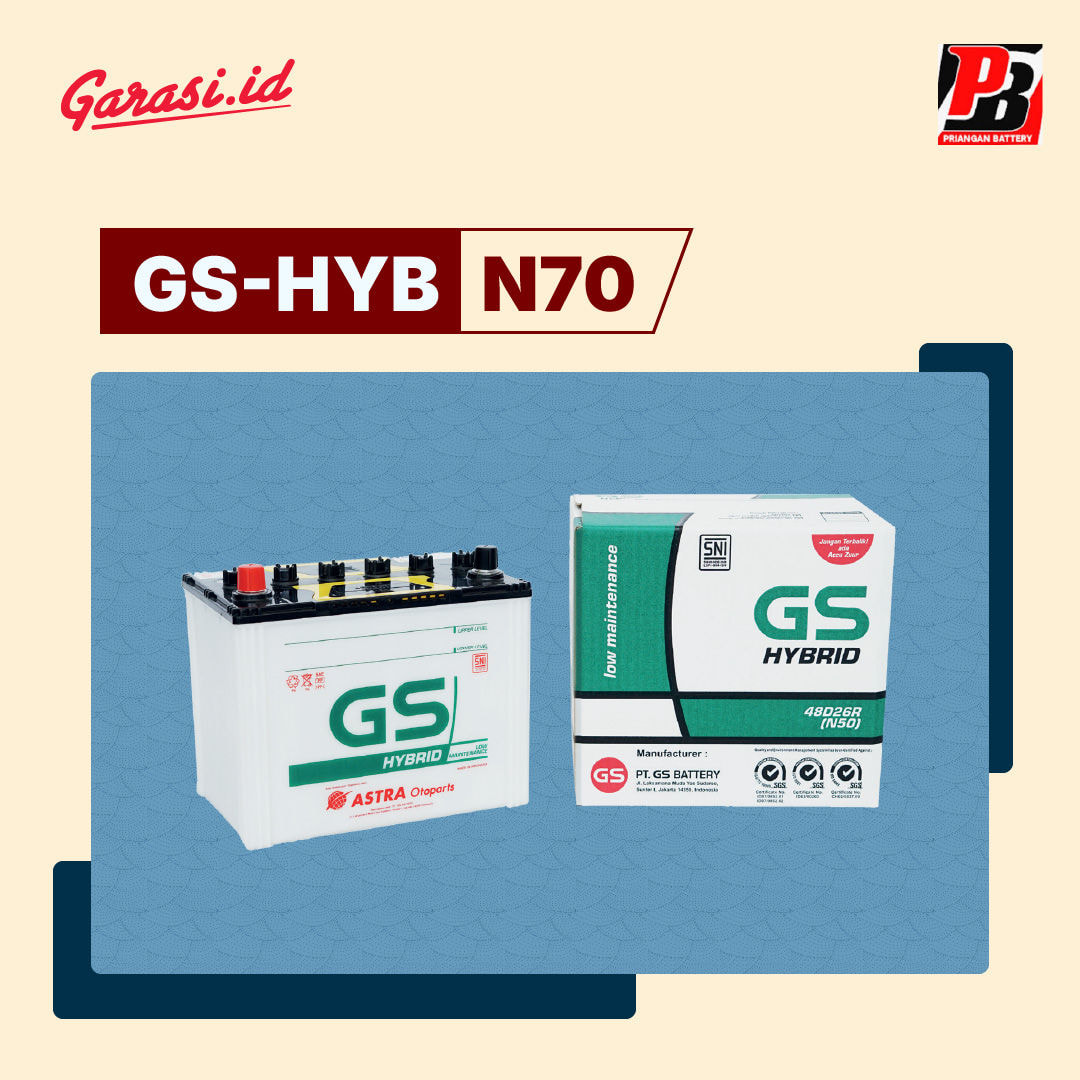 GANTI AKI MOBIL GS-HYB N70
