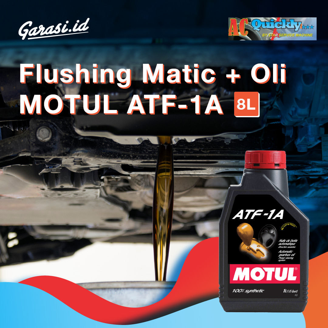 Paket Flushing Matic + Oli Matic 8 Liter Motul ATF-1A