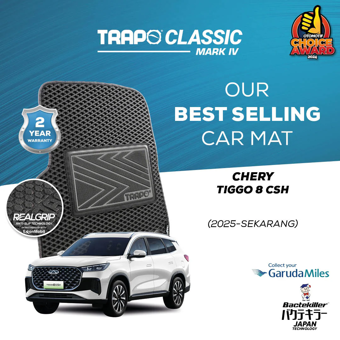 Paket Car Mat Chery Tiggo 8 CSH (2025 - Sekarang) Full Set - Warna Hitam (tentative) - Lining Cokelat (tentative) - Karpet Dasar Bludru