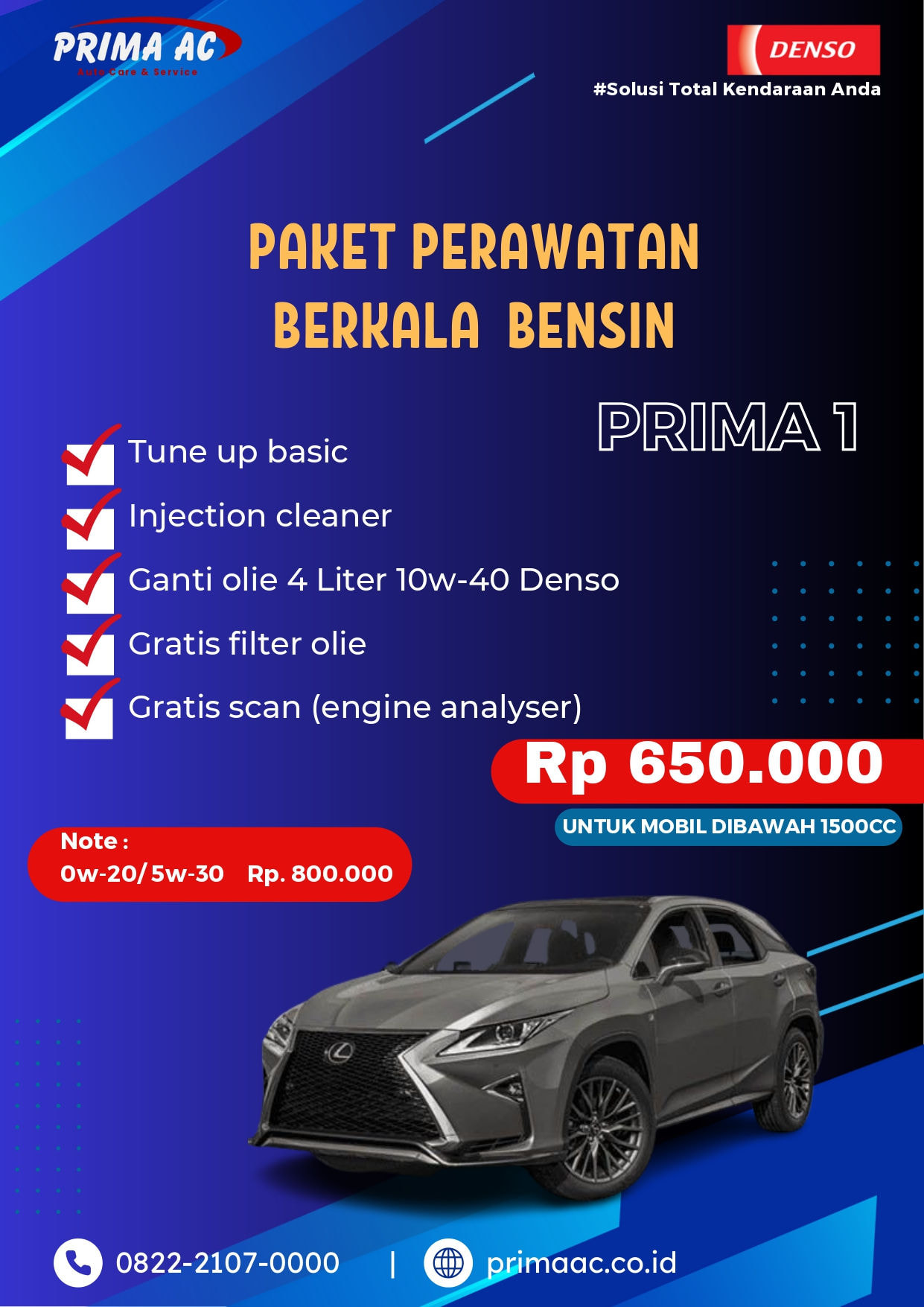 Engine Tune Up + Ganti Oli