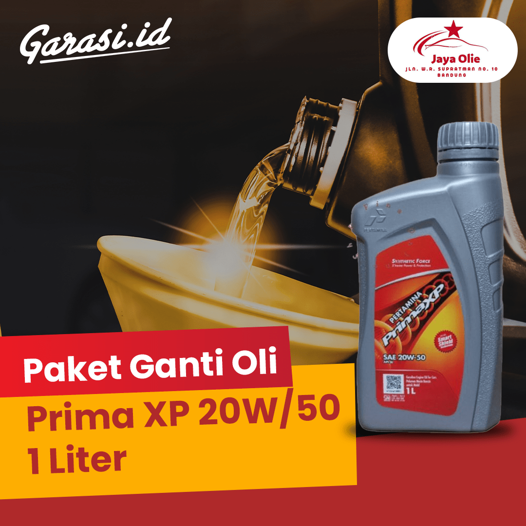 Paket Ganti Oli Prima XP 20W/50 1 Liter