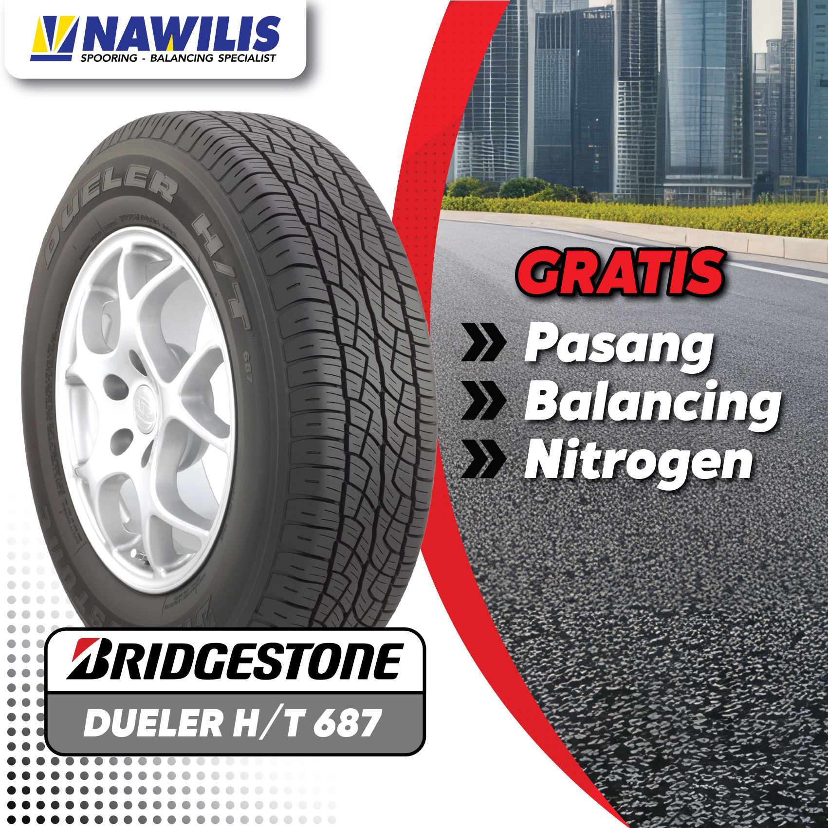 Ban Bridgestone Dueler 215/60 HR17 D687