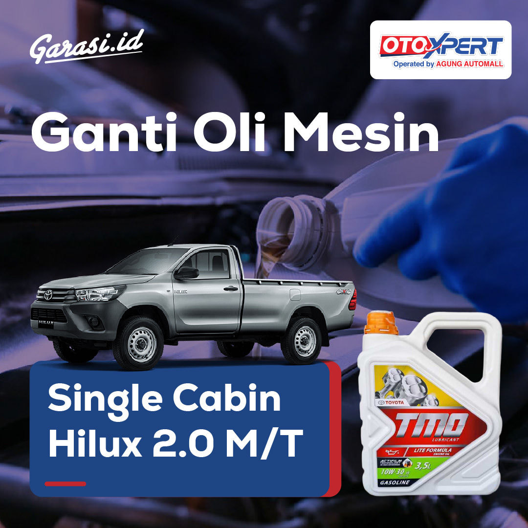 Ganti Oli Mesin (Toyota Single Cabin Hilux 2.0 M/T)