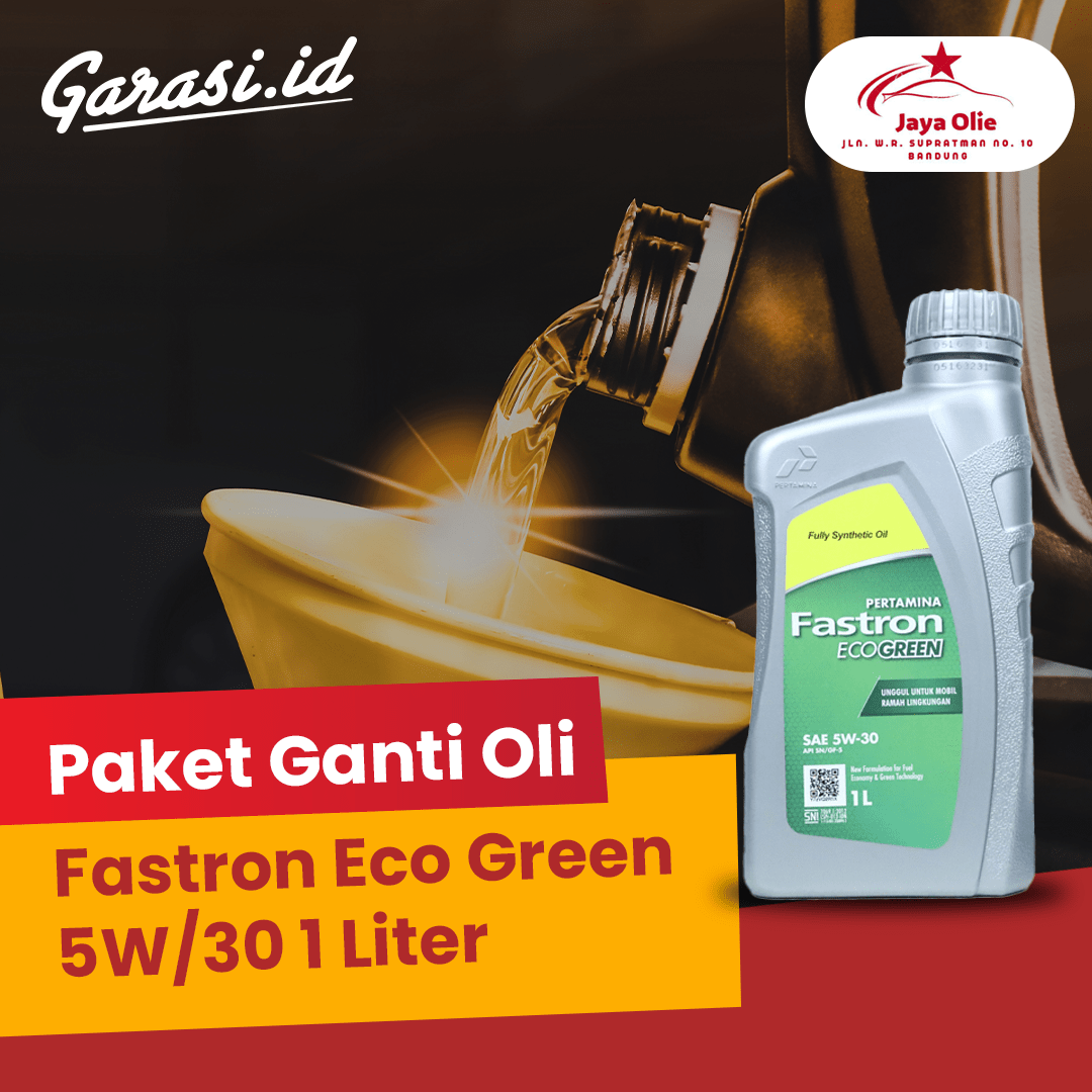Paket Ganti Oli Fastron Eco Green 5W/30 1 Liter