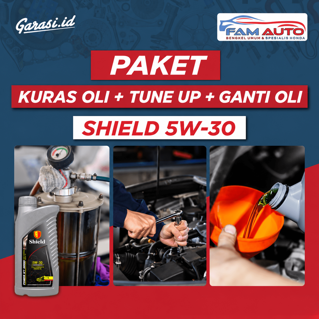 Kuras Oli, Tune Up & Ganti Oli SAE 5W-30