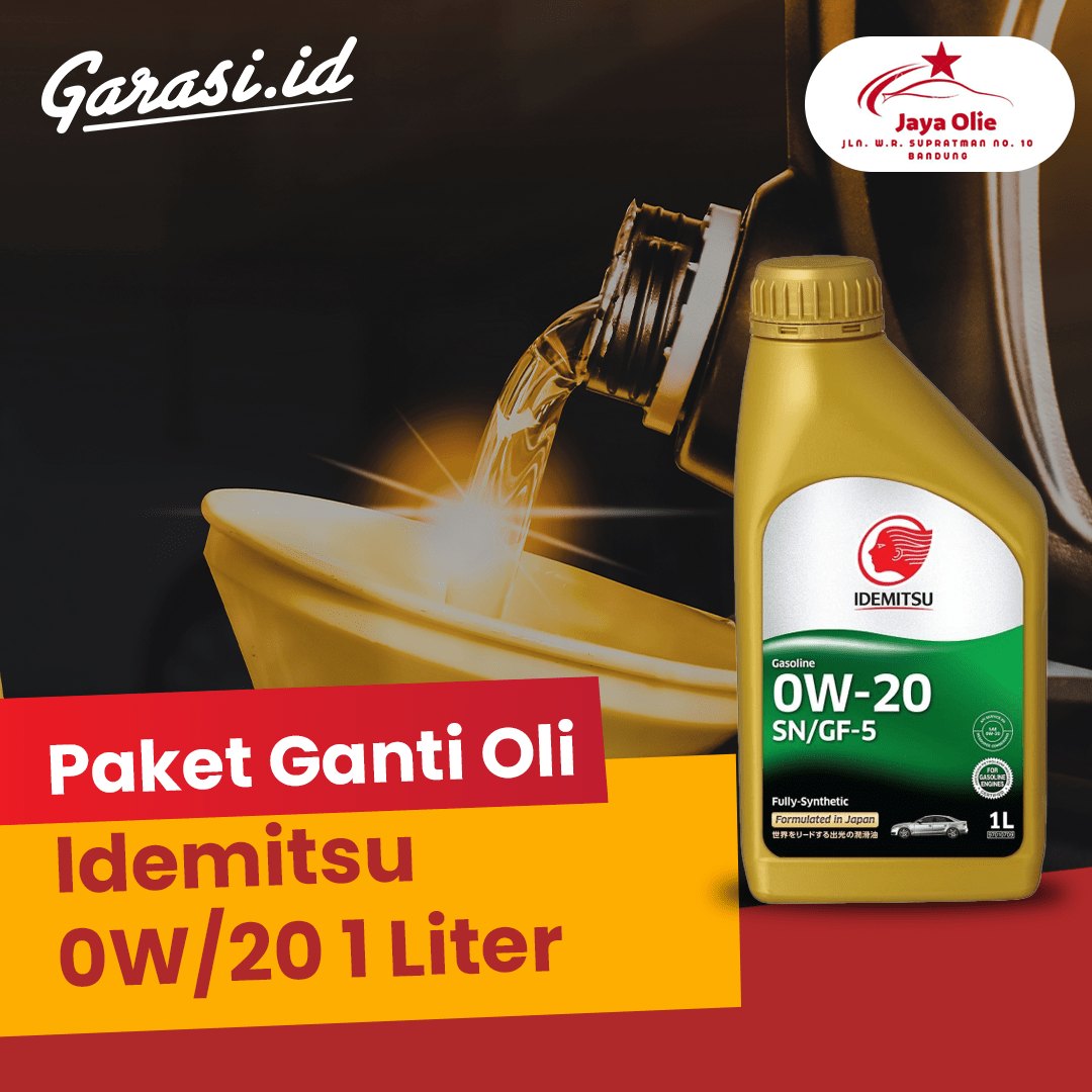 Paket Ganti Oli Idemitsu 0W/20 1 Liter