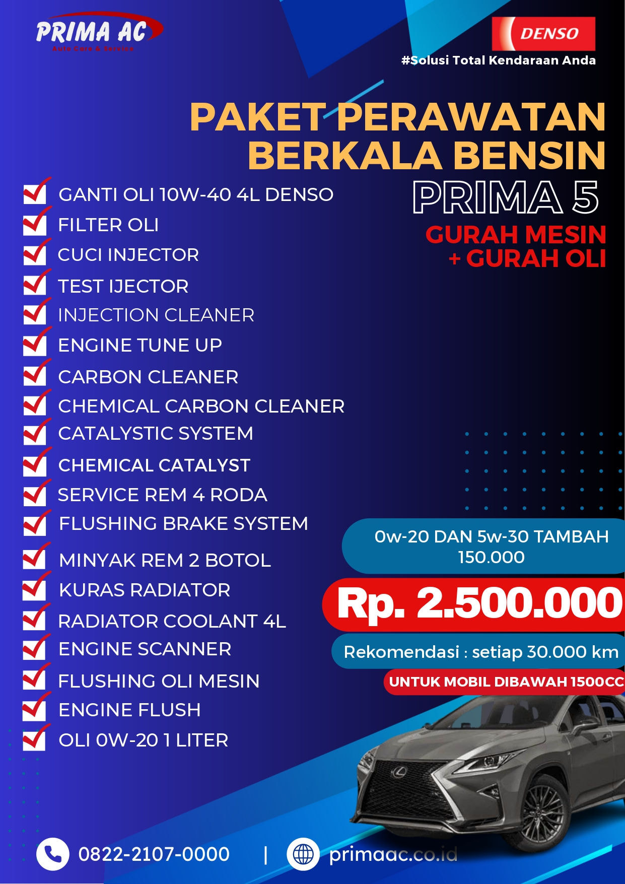 Paket Perawatan Berkala Bensin (PRIMA 5)