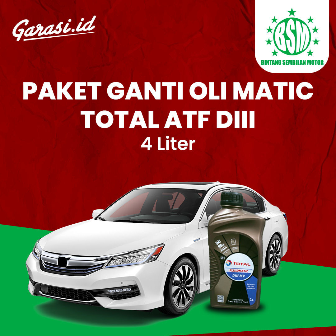 Paket Ganti Oli Matic Total ATF DIII 4 Liter