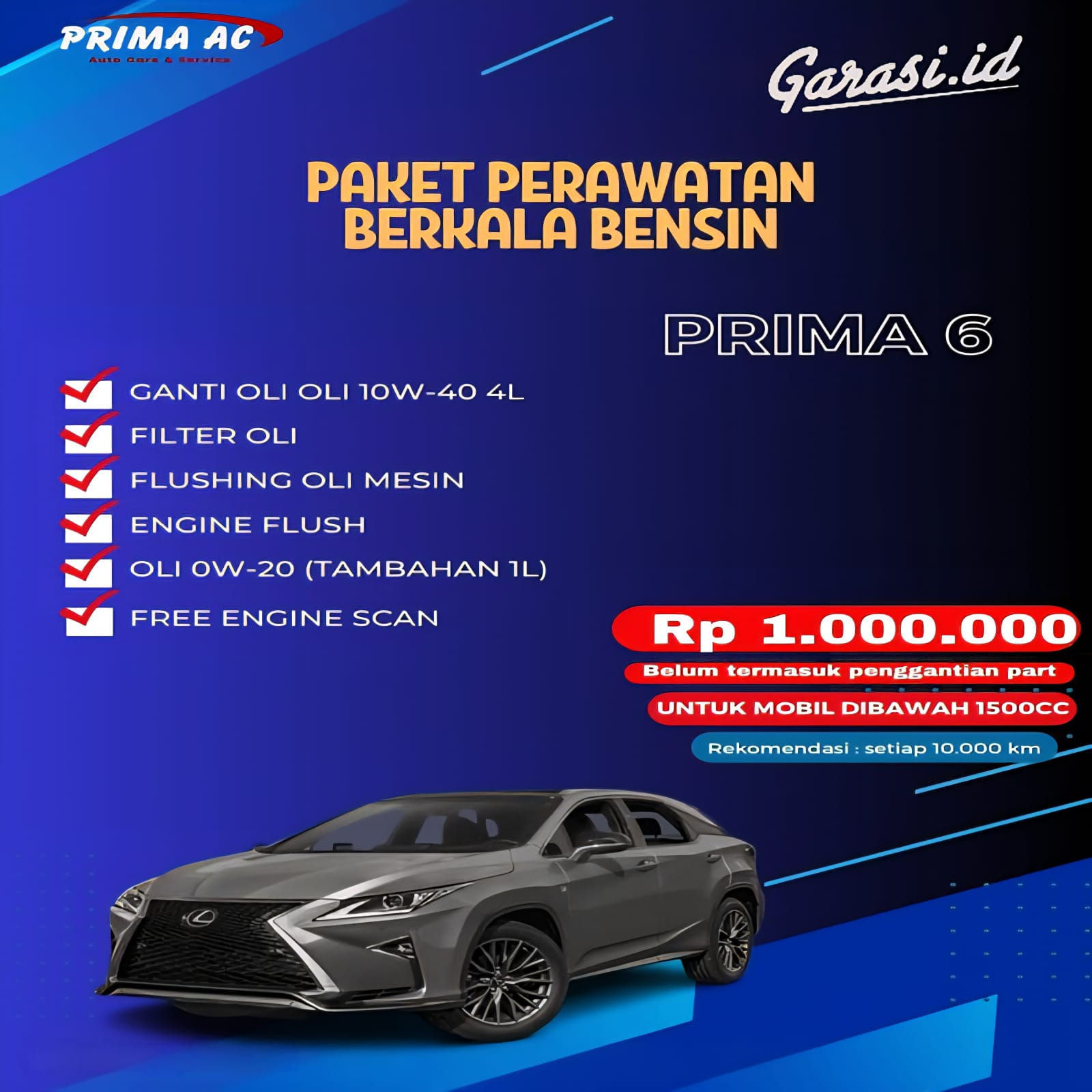 Paket Perawatan Berkala Bensin (PRIMA 6)