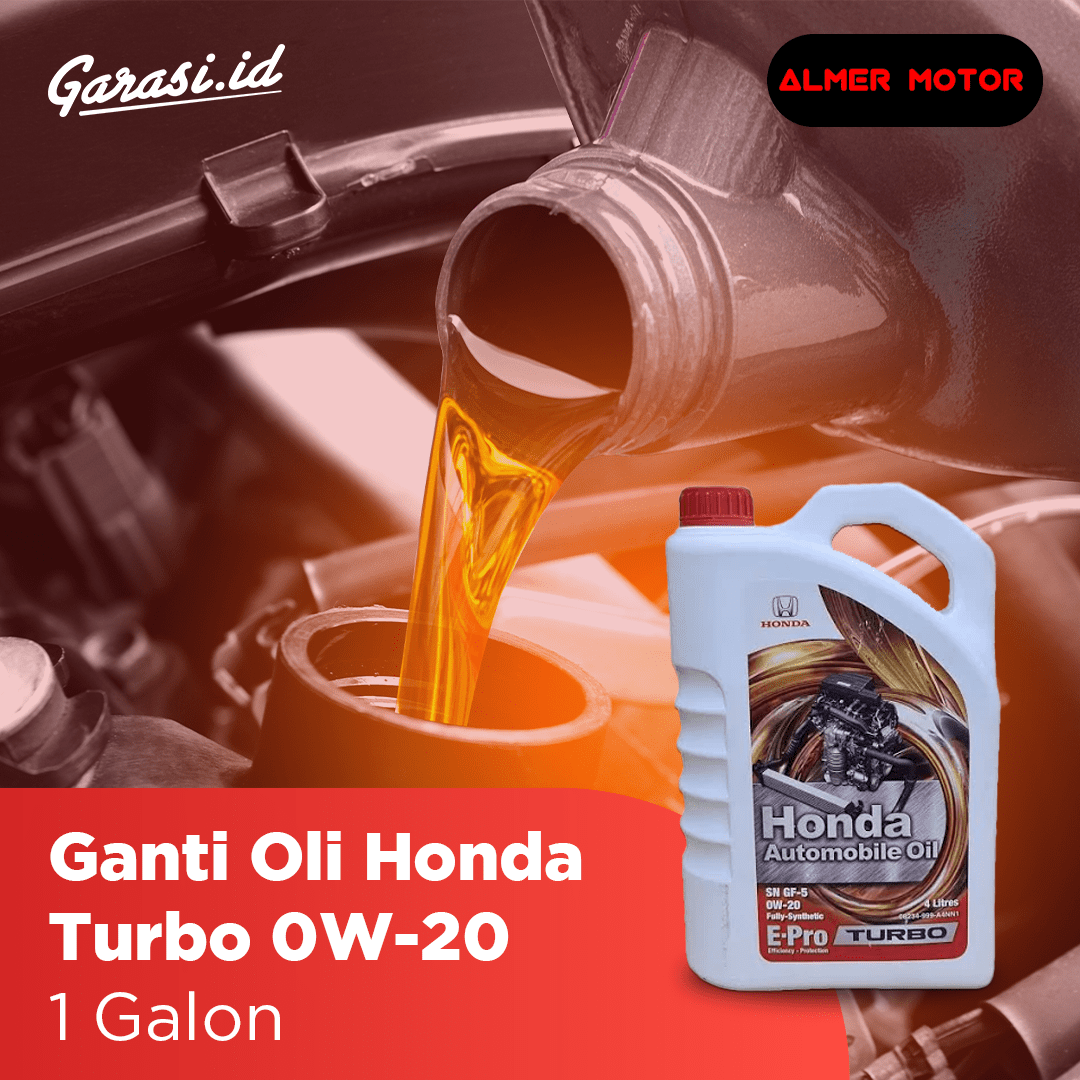 Ganti Oli Honda Turbo 0W-20 1 Galon