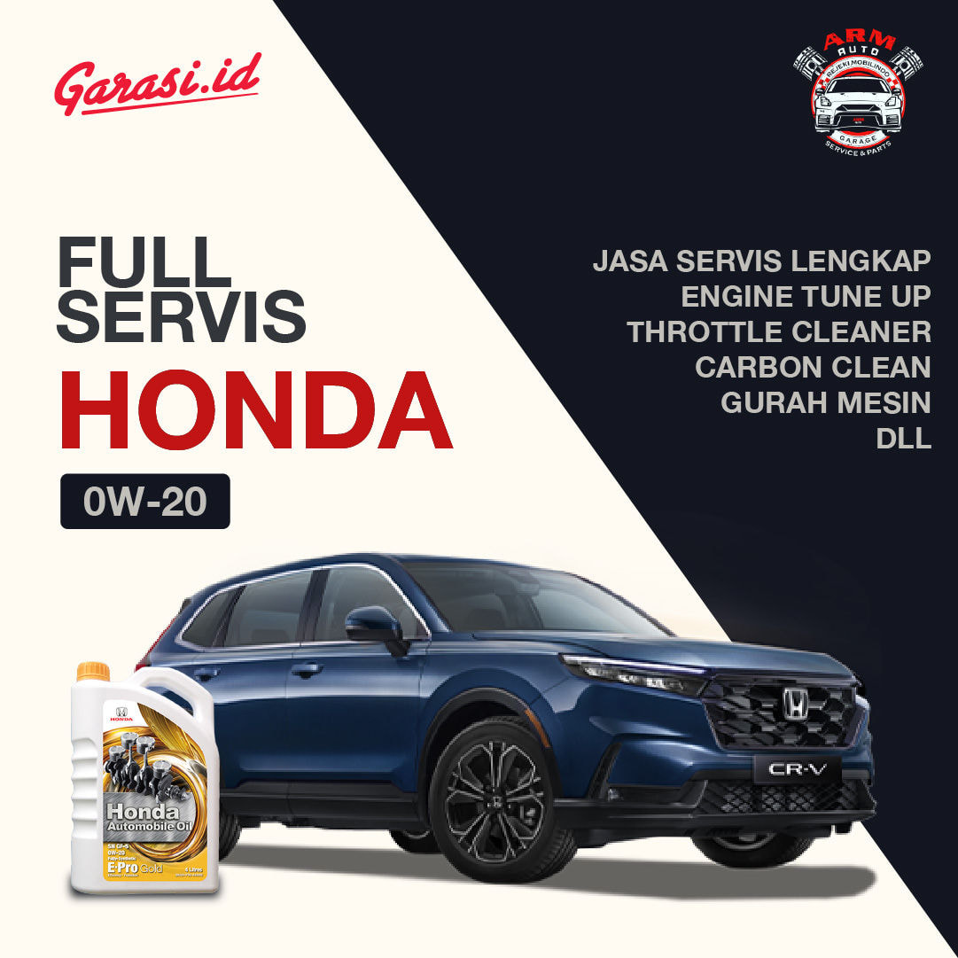 Paket Full Service Mobil Honda 0W/20 Gold