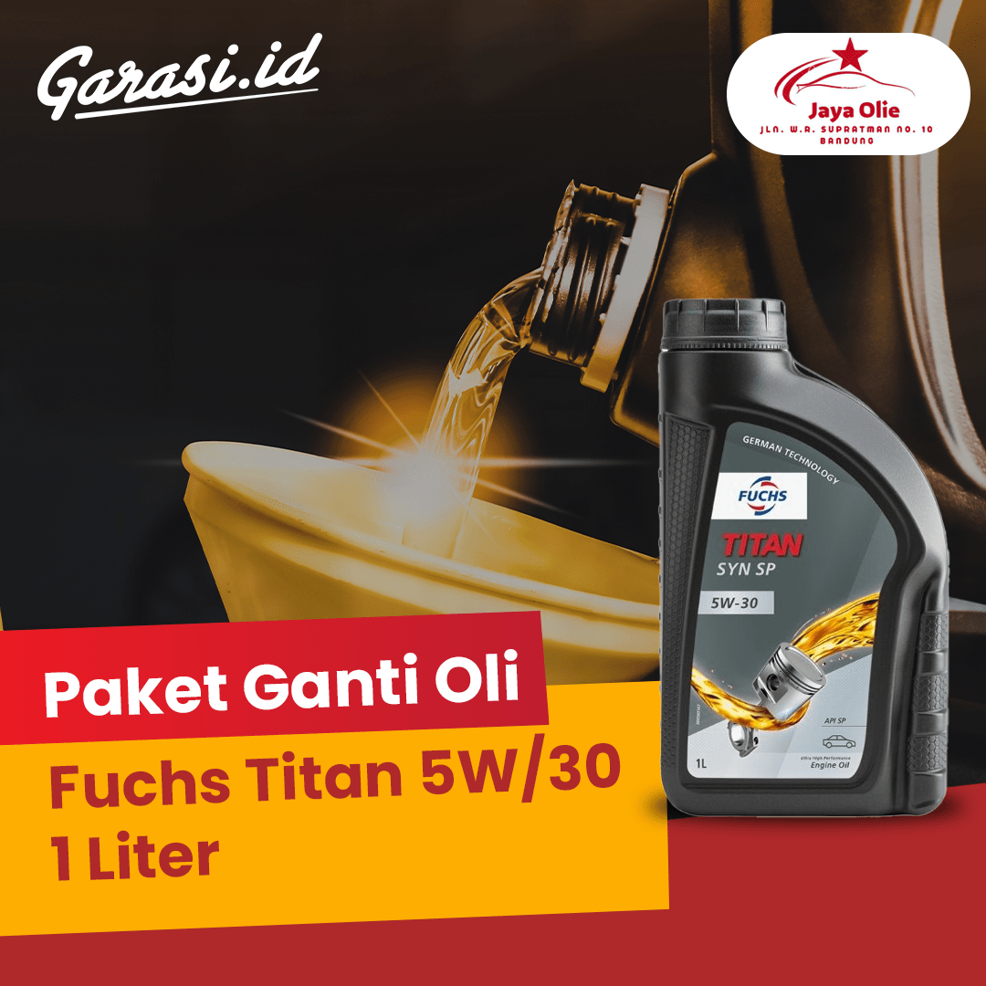 Paket Ganti Oli Fuchs Titan 5W/30 1 Liter