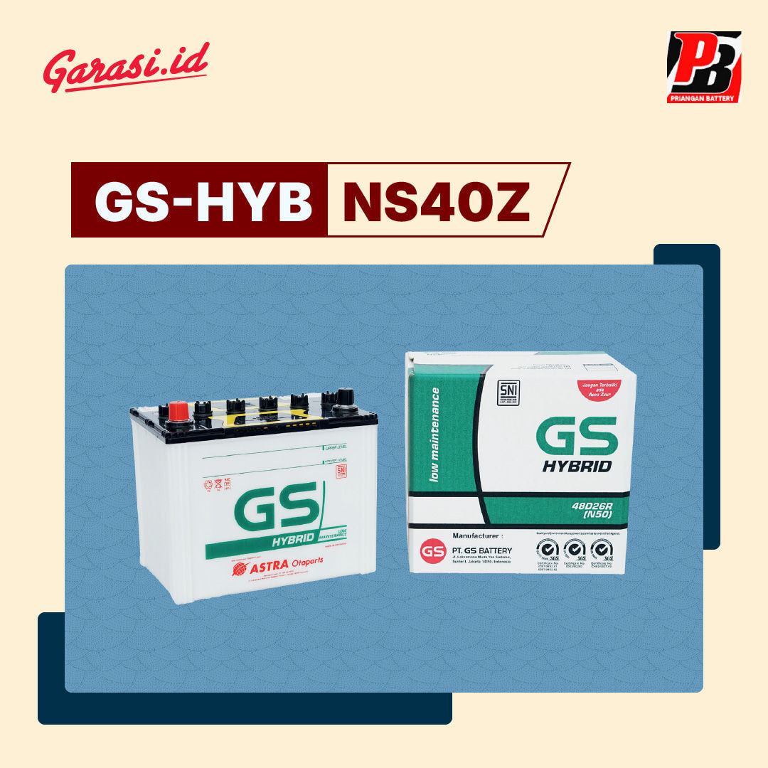 GANTI AKI MOBIL GS-HYB NS40Z