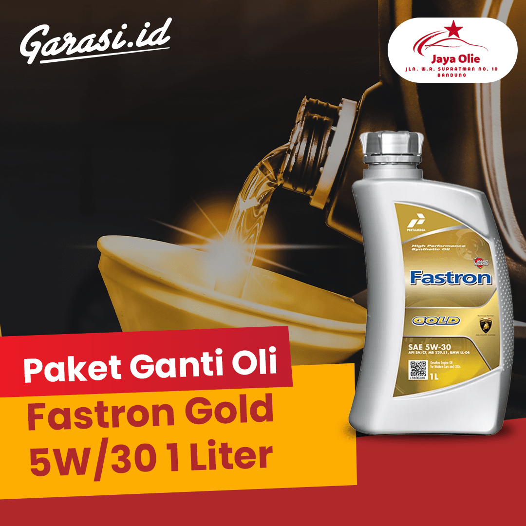 Paket Ganti Oli Fastron Gold 5W/30 1 Liter